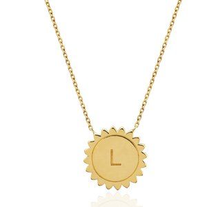 Mini "You Are My Sunshine" Necklace (Custom engraving: E+A)